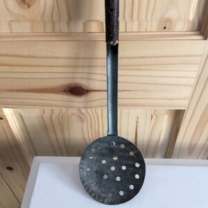 Antique Ice Fishing Dipper Skimmer